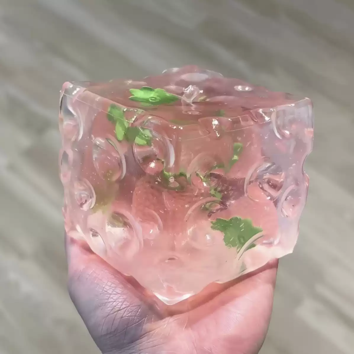 New transparent jelly-shaped cheese ball series, bouncy and squishable, purely handmade DIY stress-relieving children's gift.