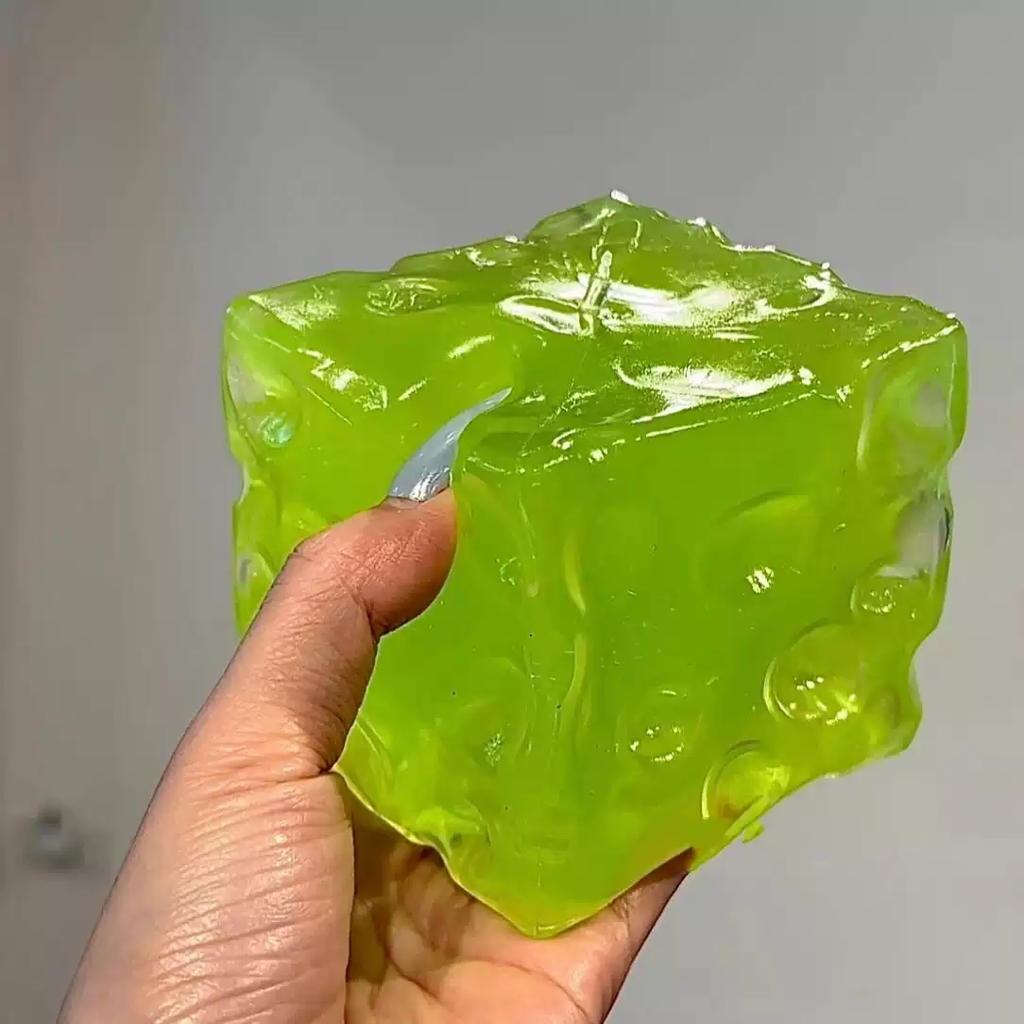 New transparent jelly-shaped cheese ball series, bouncy and squishable, purely handmade DIY stress-relieving children's gift.