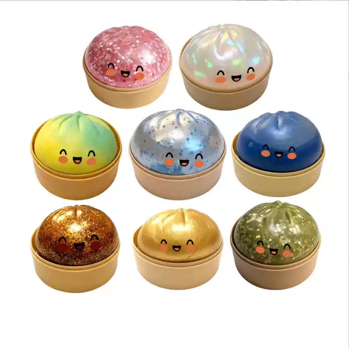 DOWMOO Squishy Dumplings Realistic Steamed Buns - Squeezable and Decompressing Creative Toys